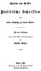 [Gutenberg 50979] • Heinrich von Kleist's politische Schriften und andere Nachträge zu seinen Werken